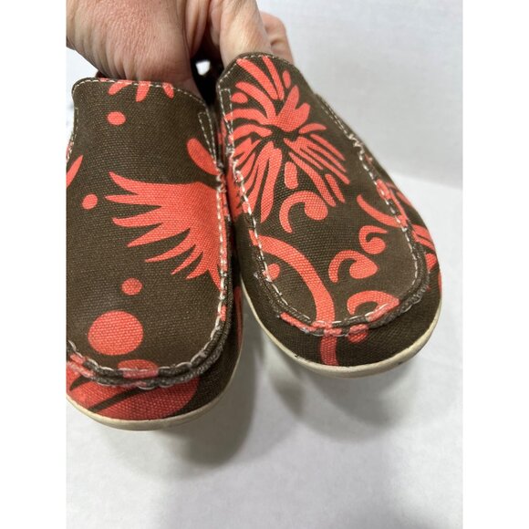 Olukai NoheaCanvas Slip-On Shoes Brown Floral Pattern women Size 6.5 - Picture 2 of 5